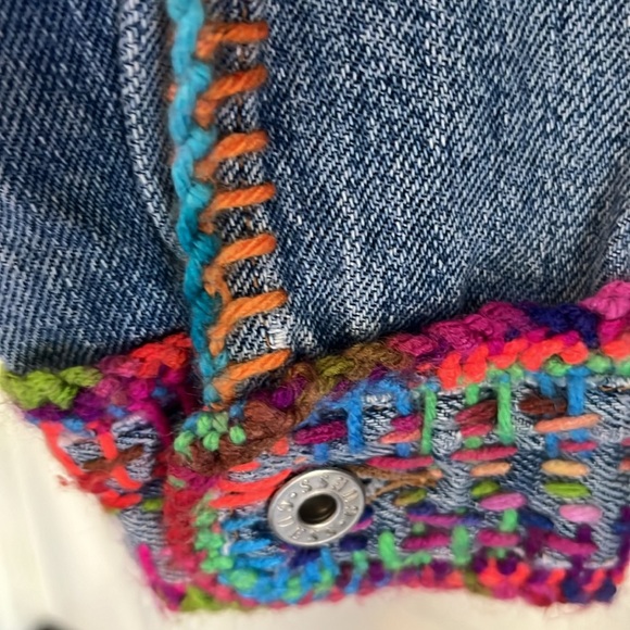 Guess Hand Embellished Jean Jacket - Picture 11 of 13